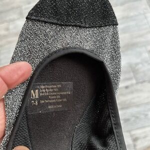 Sidekicks Ballet Slip On foldable flat Shoes Black Sz medium (7/8) Halloween